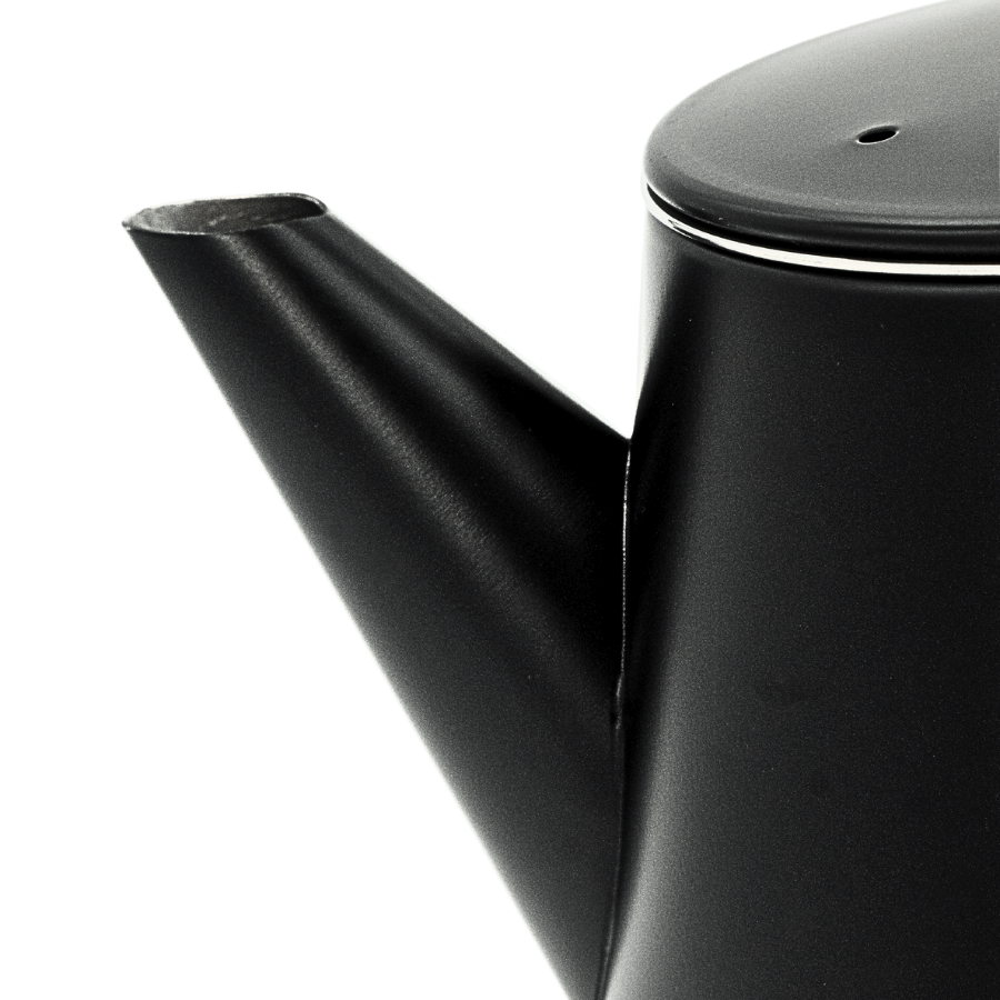 T-Kanne, Edelstahl, 1 Liter, Schwarz