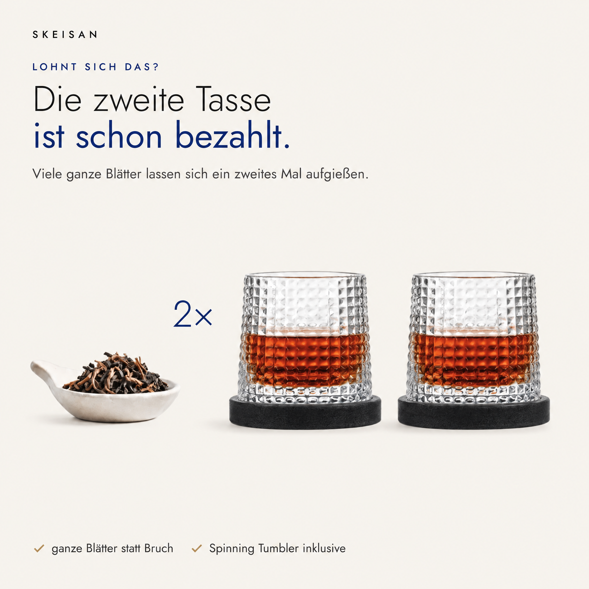 Du suchst die Tees aus. Den Rest packe ich dazu.