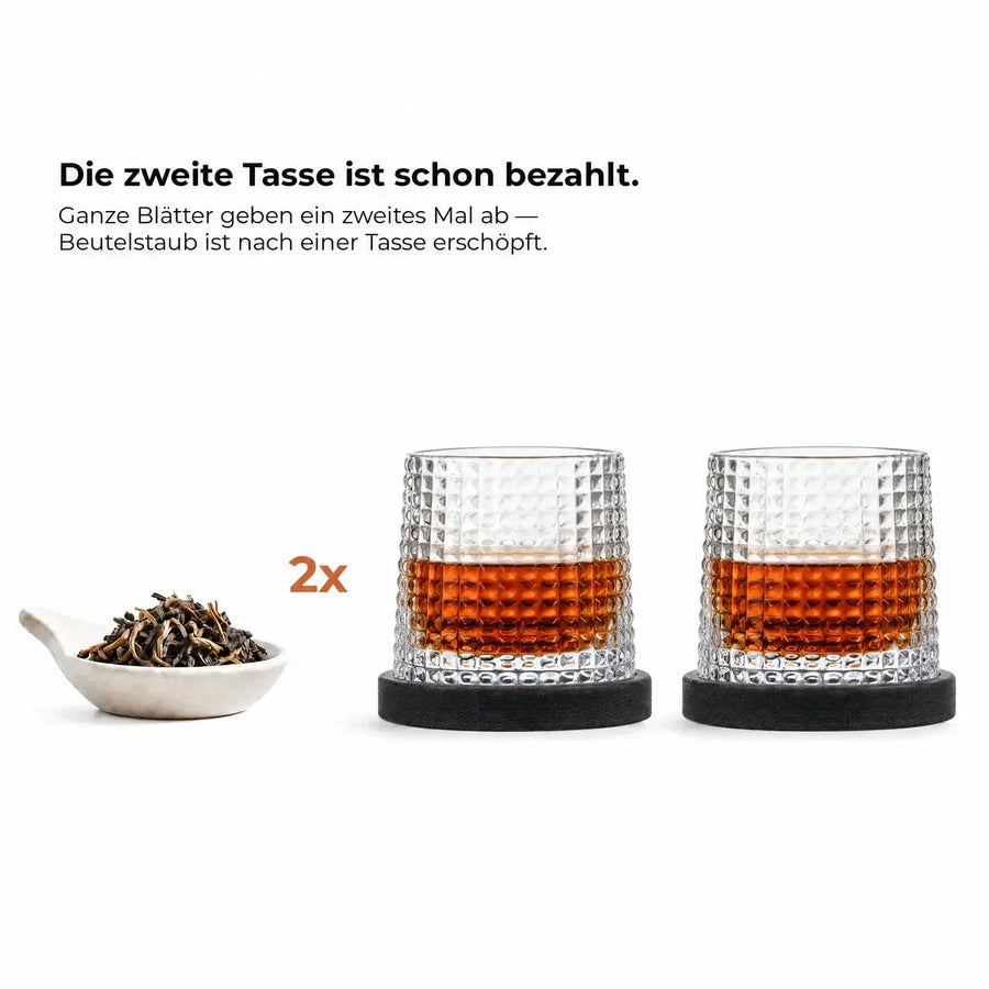 Die zweite Tasse ist schon bezahlt.