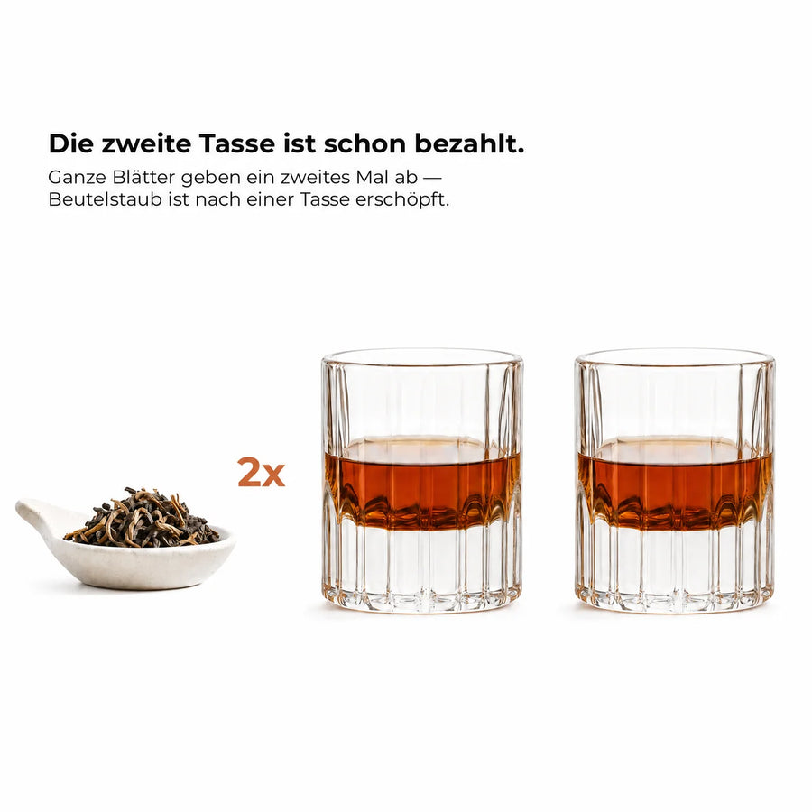 Die zweite Tasse ist schon bezahlt.