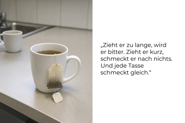 Der Beutel aus der Büroküche