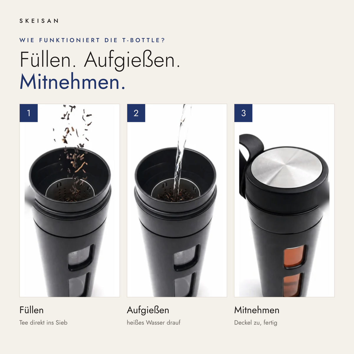 Du suchst vier Tees aus. Den Rest packe ich dazu.
